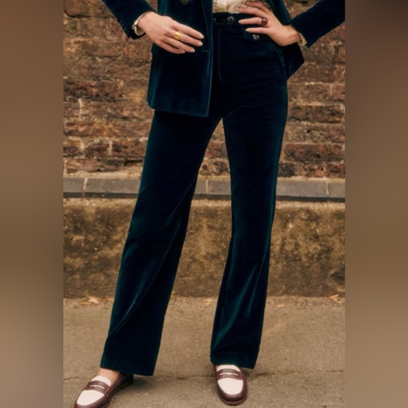 Vintage Silk Pants| Retro 90s  Blue Green Cropped Wide Leg Trousers| Preppy Comfortable High Waisted Summer Peter Hahn Capris